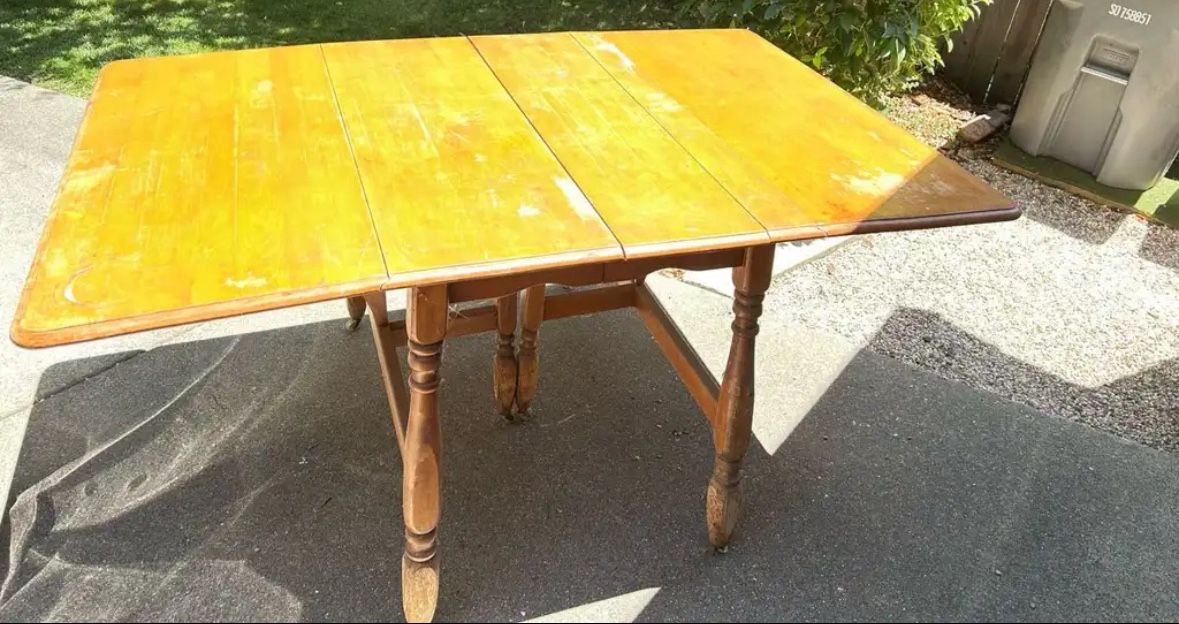 Wood DINING TABLE / Desk - antique