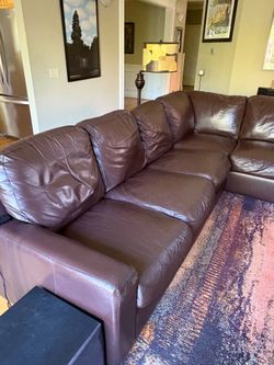 Dania Genuine Leather Sectional