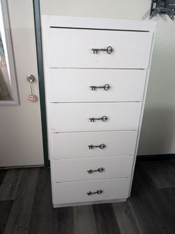 Tall white dresser