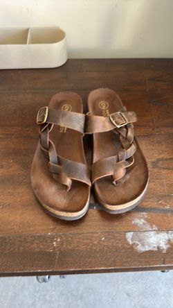 Michael Kors Brown Leather Sandals