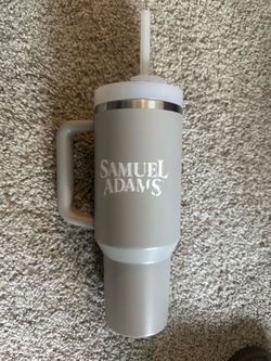 Sam Adams gray custom Stanley cup mug 40oz quencher h2.0 flow state tumbler