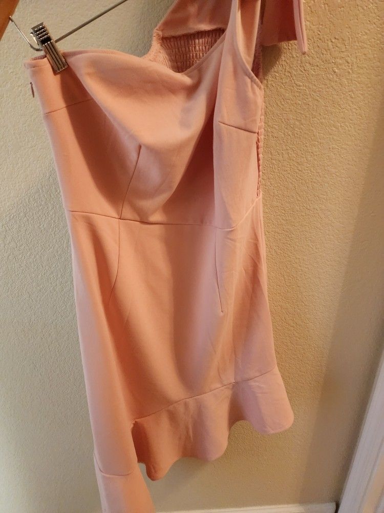 NEW XL pink off the shoulder dress