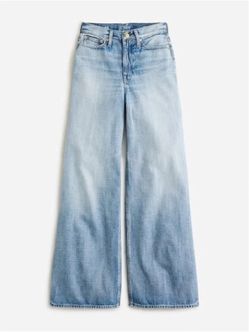 J Crew HIgh rise super wide Leg Jean in Elliot wash