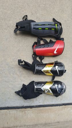 4 pair soccer shin guards, 5 each