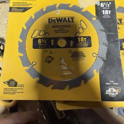 2 DEWALT CARBIDE BLADE DEWALT 6-1/2" 18T CARBIDE BLADE