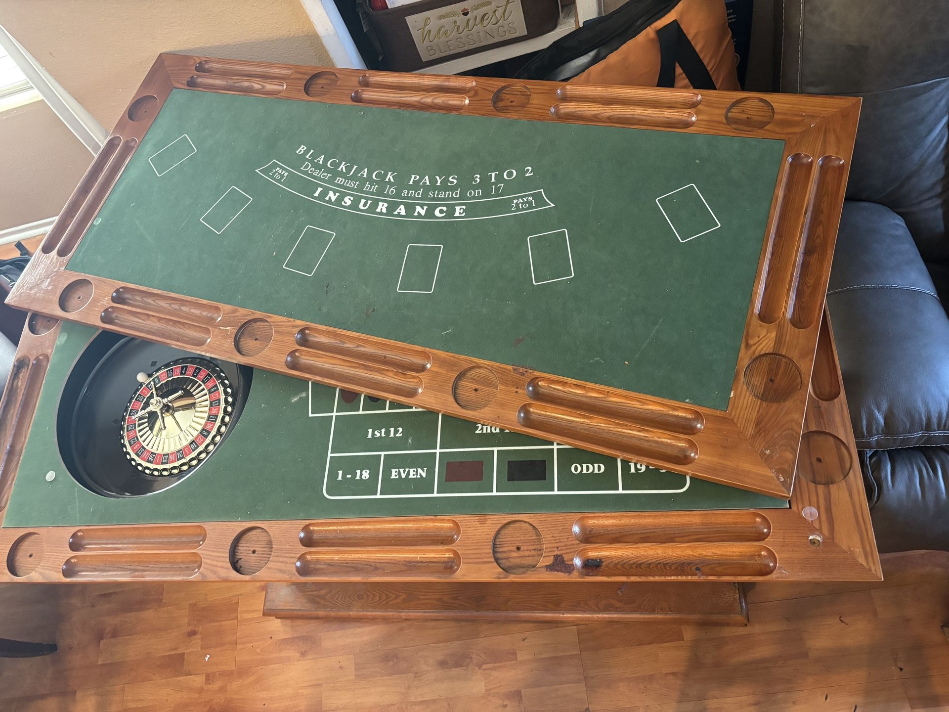 Roulette And Black Jack Table