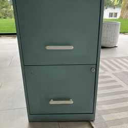 Painted Metal File Cabinet 