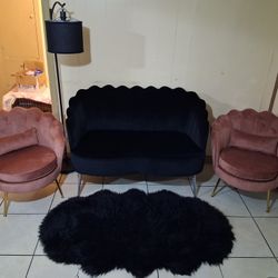 Velvet Living Room Set 