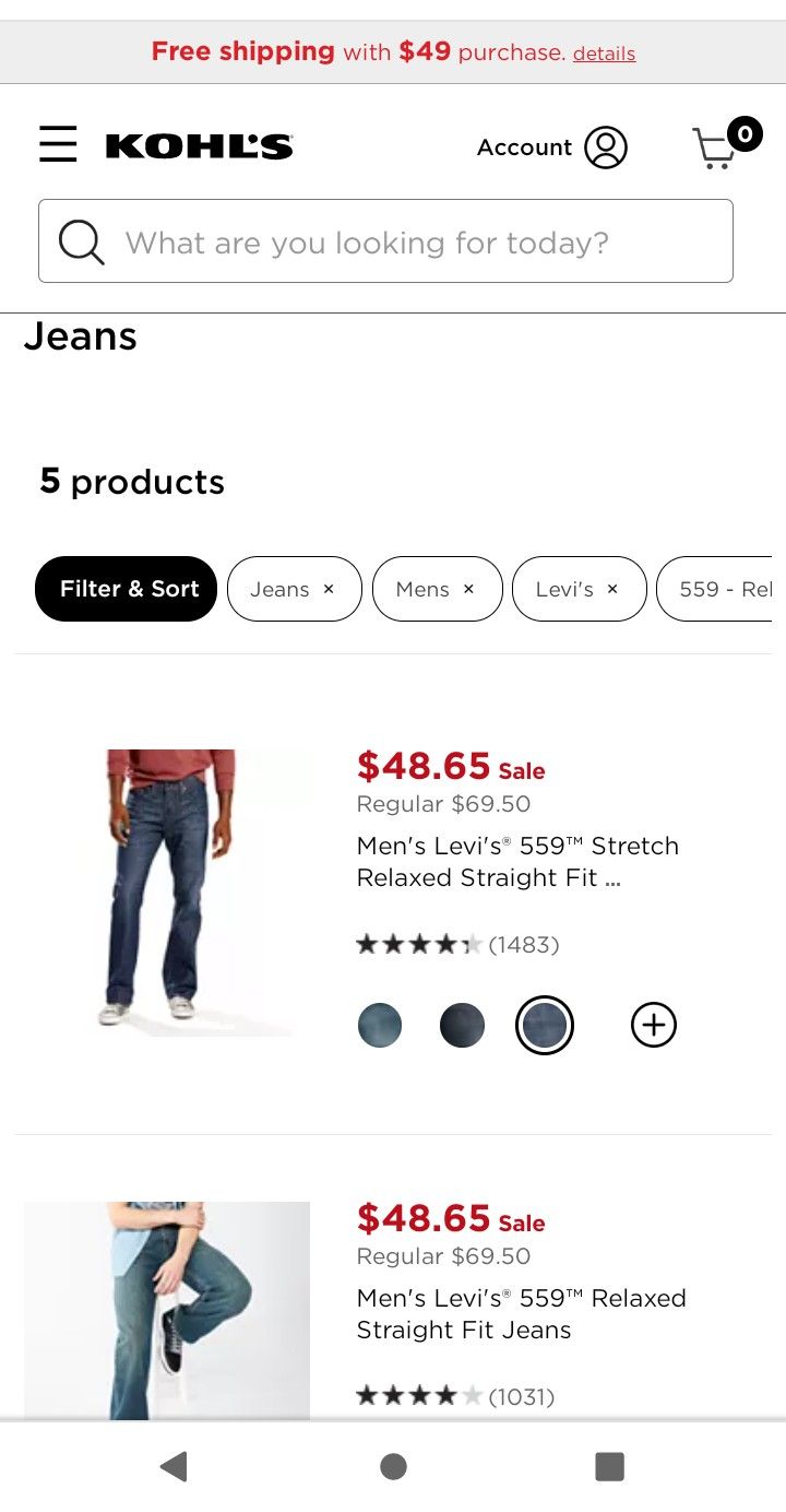 LEVI'S 559 JEANS...... CHECK OUT MY PAGE FOR MORE ITEMS