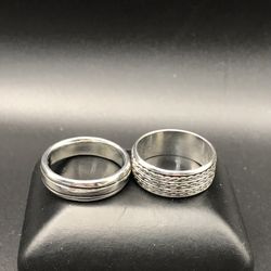 925 Sterling Silver Spinner Band men’s Ring Size 10