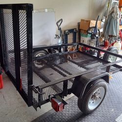Carry-On Trailer 4-ft x 6-ft Steel Mesh Utility Trailer with Ramp Gate

