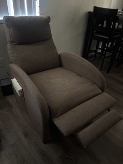 Brown Fabric Recliner Chair