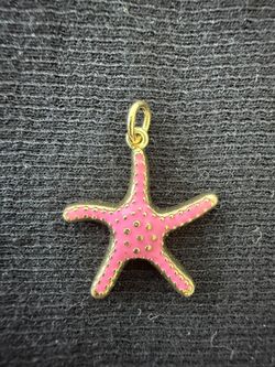Pink Sea Star Charm / Pendant 