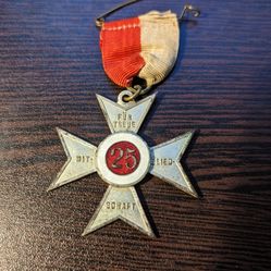 WW1/WW2 German War Merit Cross- 25 Years Service