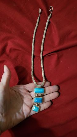 Handcrafted Artisian Sterling Silver  and Sleeping Beauty Turquoise