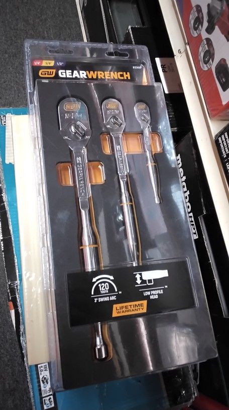 GW GEARWRENCH 3 PIECE RATCHET SET
