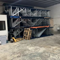 42”x20’ Uprights Brand New Made In USA Pallet Racks Beams Uprights Wire Decks Forklifts