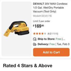 Dewalt Cordless Vacuum 