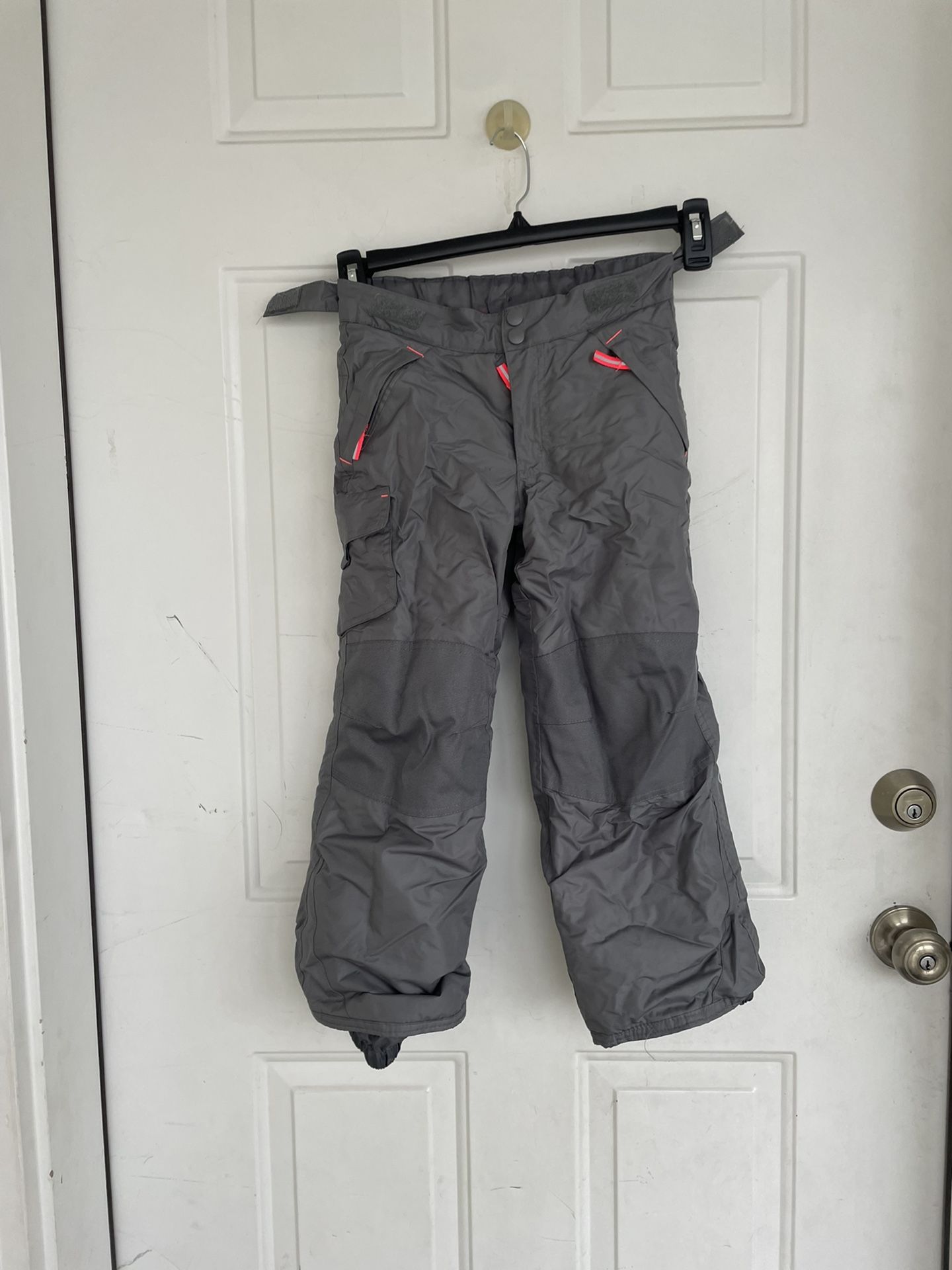 Champion Kids UNISEX Gray with Neon Pink Details Snow Ski Pants Size 6-6X