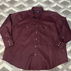 Wrangler Shirt Mens Size 4XL Western Cowboy Camisa Vaquera