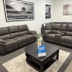 2pc Sofa & Loveseat Recliner Set - Free Delivery 