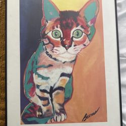 Rusty & Tiger Ron Burns Paintings Framed