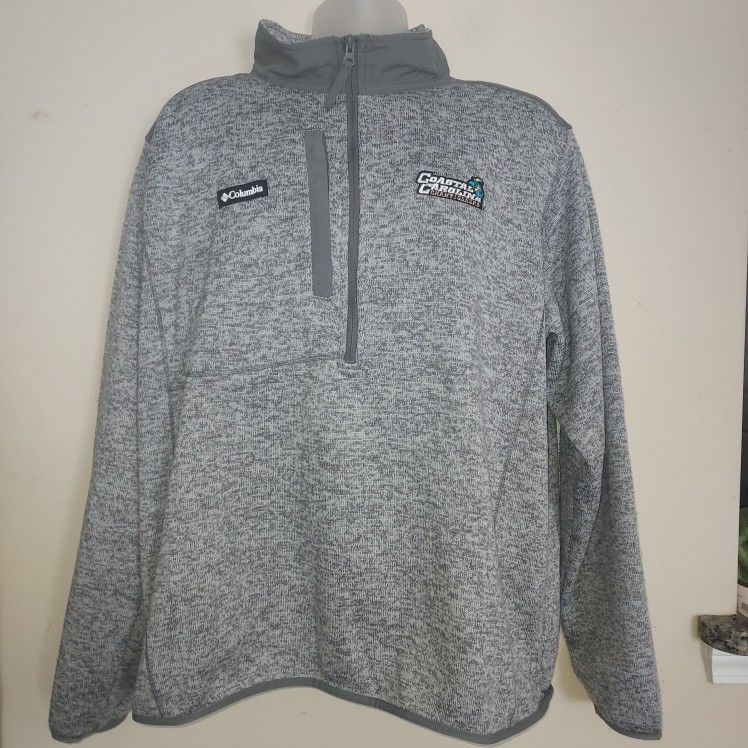 Columbia Fleece Pullover Mens Size XXL 1/4 Zip Coastal Carolina Jacket 