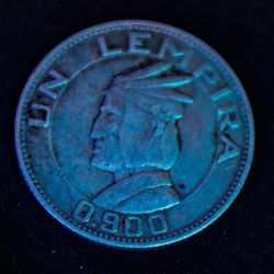 1935 Honduras 1 Lempira Silver Coin