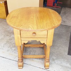 Vintage Wood Side Table 
