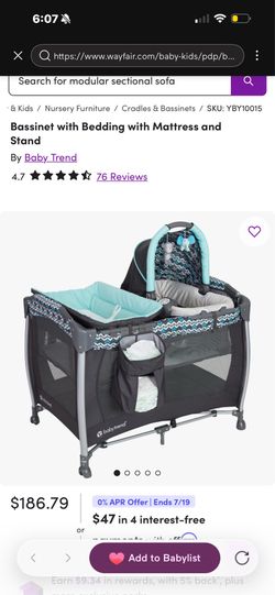 Baby Trend Playard with changer + bassinet!
