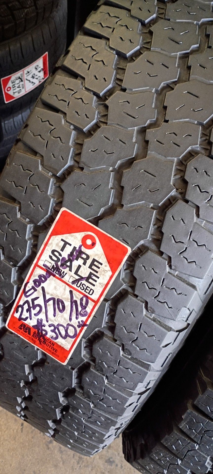 275 70r18 Lt set good year $300