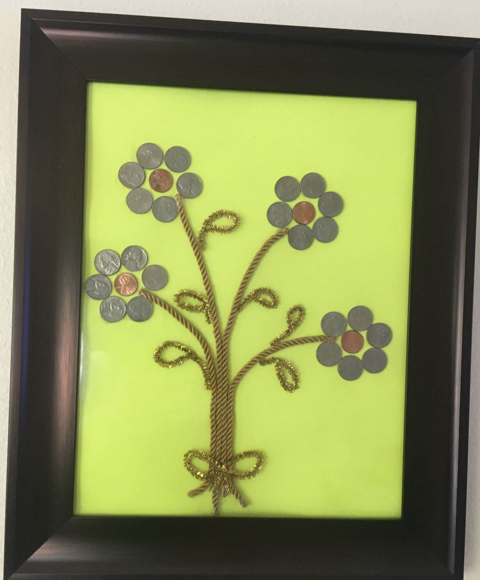 New Handmade Money Tree Wall Decor