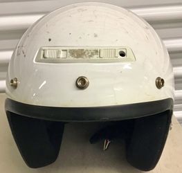White open face motorcycle helmet.Large size.