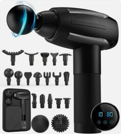 FitPulse Massage Deep Tissue Percussion Muscle Massager 17 Heads