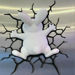 Smashed Bunny Magnet 