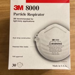 3M 8000 Particle Respirator New Box Of 30