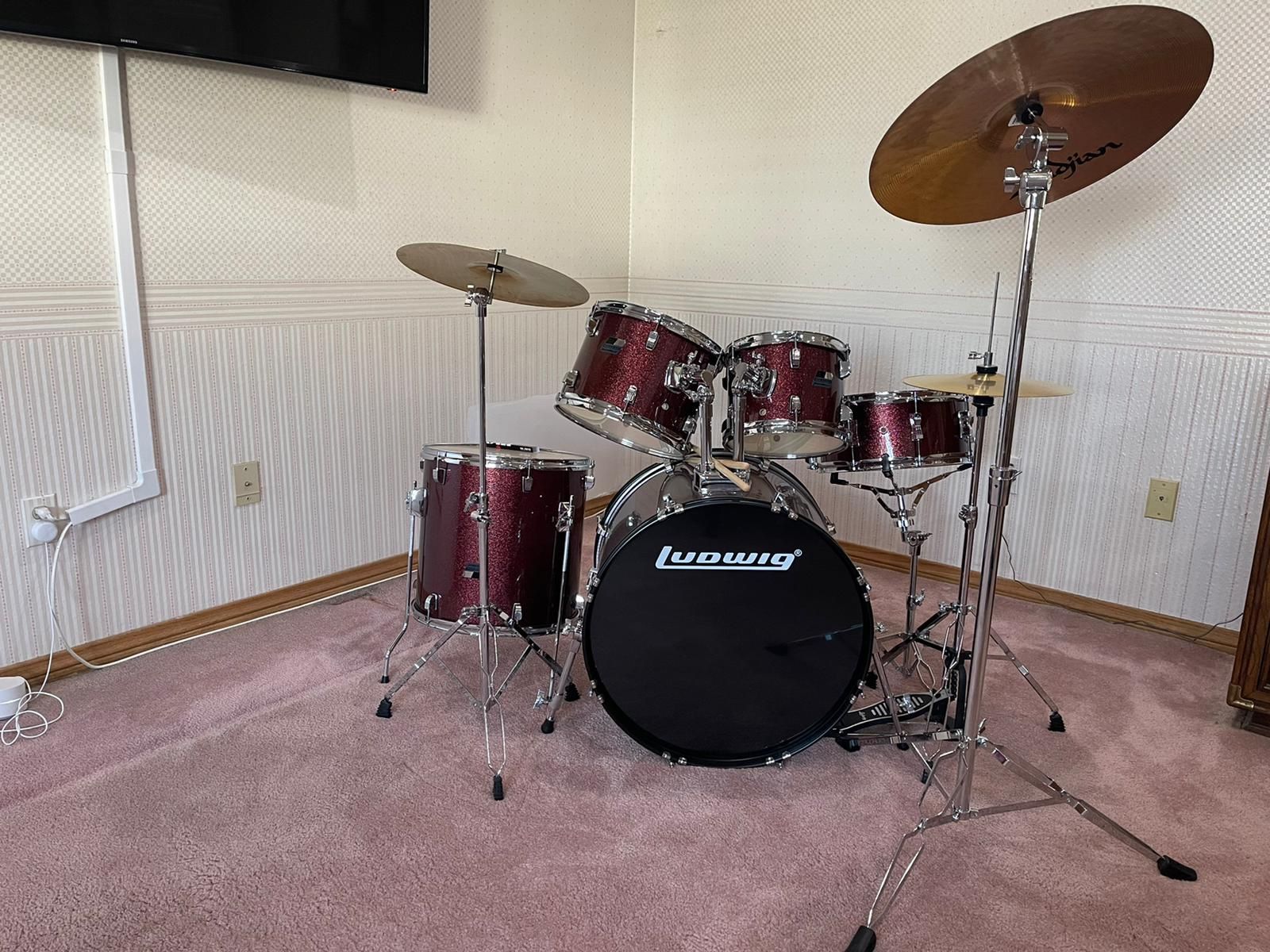 Ludwig Breakbeats by Questlove 4-Piece Shell Pack Mojave Red Swirl