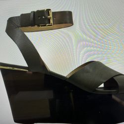 Michael Kors  Abbot Leather Mid Wedge