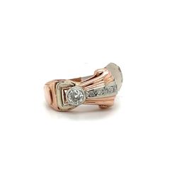 14kt Rose Gold Diamon Womens Ring .33ctw Size 6 5.80grams 134768 1
