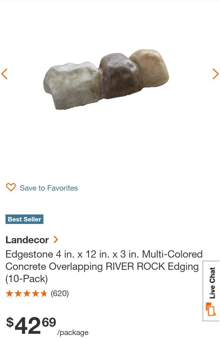 Landecor Edgestone River Rock Edging 10 Pack