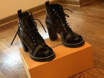 Louis Vuitton Black & Orange 'LV Hiking' Boots