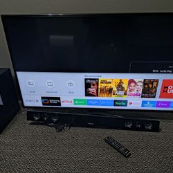 Samsung 4k 50 Inch Smart TV With Samsung Hw Fm45c Soundbar And Subwoofer