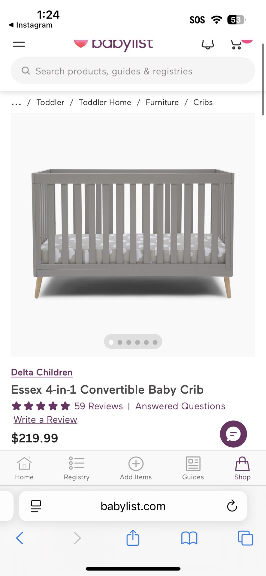 4 In 1 Convertible Crib