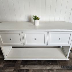 3 drawer White Entry Table / Console Table / Dresser Table