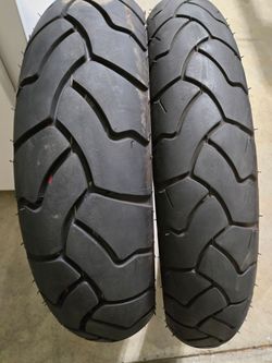 Bridgestone Battlewing tires 110/80R19 and 150/70R17