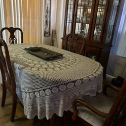 Dinning Table 6 Chairs And China Hutch 