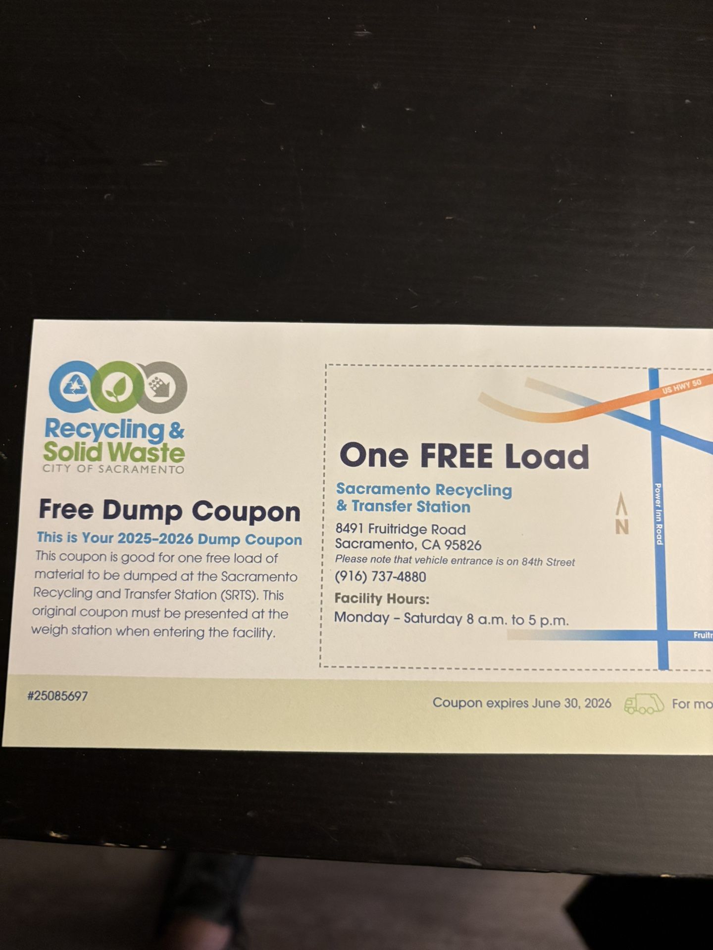 Dump Coupon