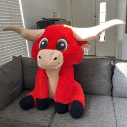 Rare Goffa Red Bull Stuffed Animal Plush