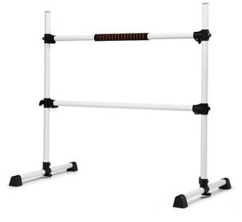 Ballet Barre, 4 Ft Double Beechwood Barre Bar for Home, Freestanding Portable Bar