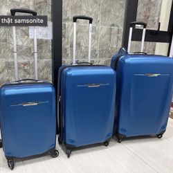 NEW Samsonite 3 Piece Luggage W/ Spinner Wheels & TSA Locks & Carry On, Samsonite Winfield 3 DLX Hardside Expandable Luggage !